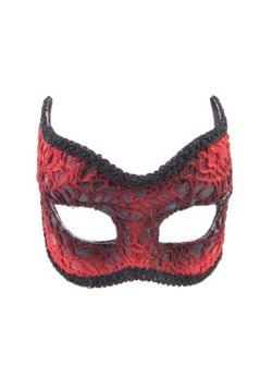 Adult Red Lace Devil Mask