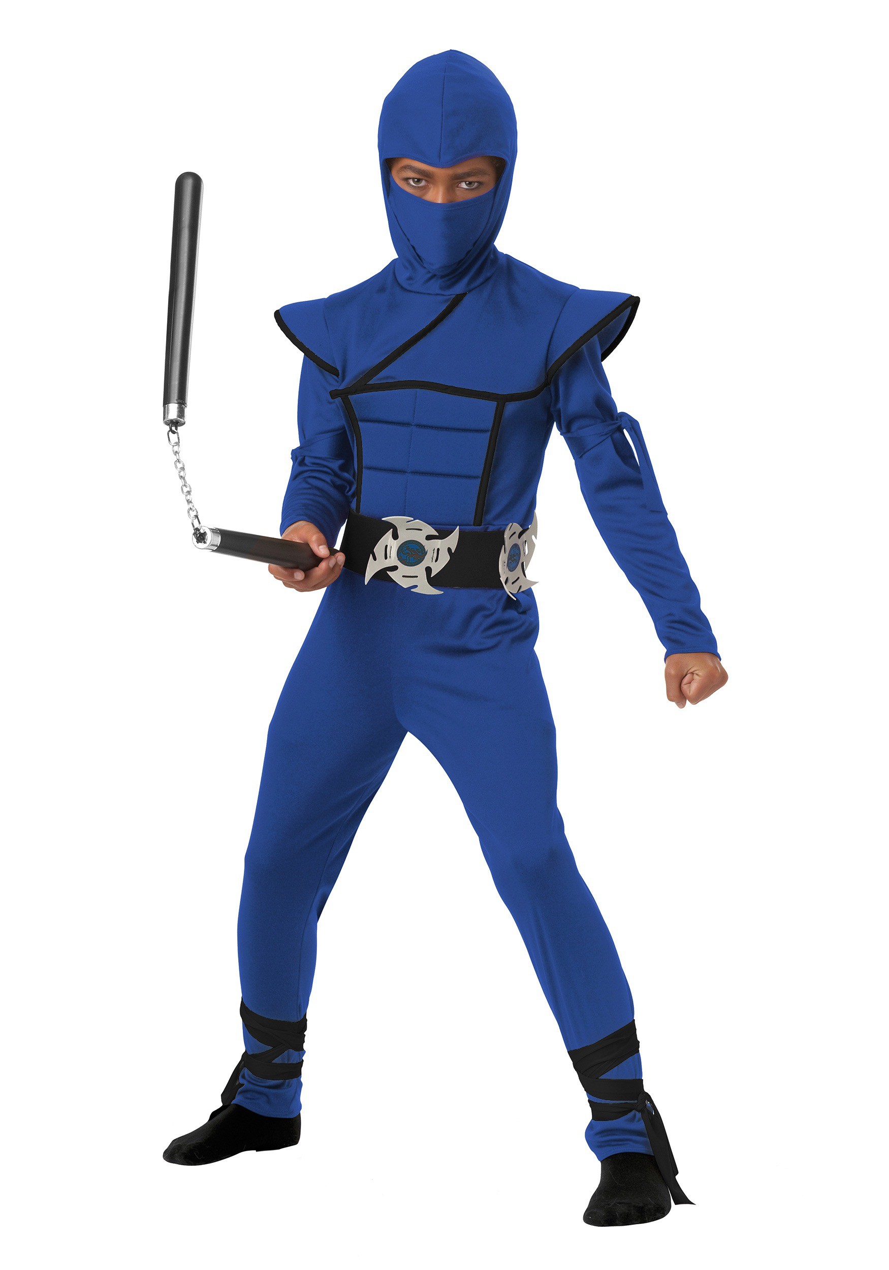 Ninja Assassin Blue Boys Martial Arts Dragon Ninja Fancy Dress Costume Kids  Ninj