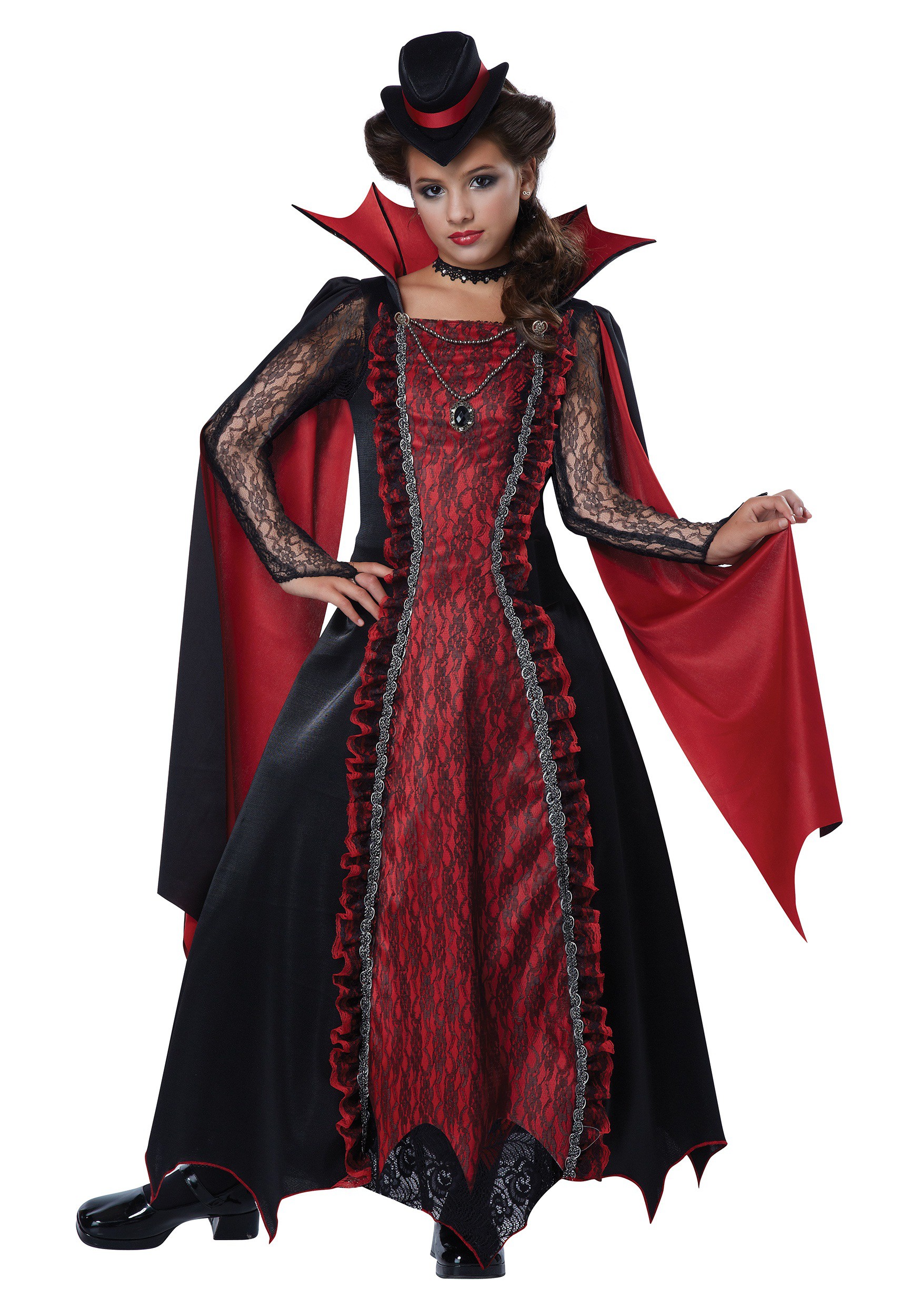 Disfraz de vampira victoriana chicas Multicolor
