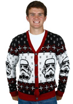 Star Wars Stormtrooper Ugly Sweater Cardigan Mens