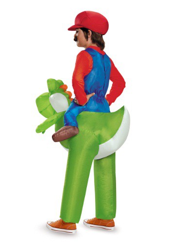 Mario Riding Yoshi Inflatable Halloween Costumes for Kids