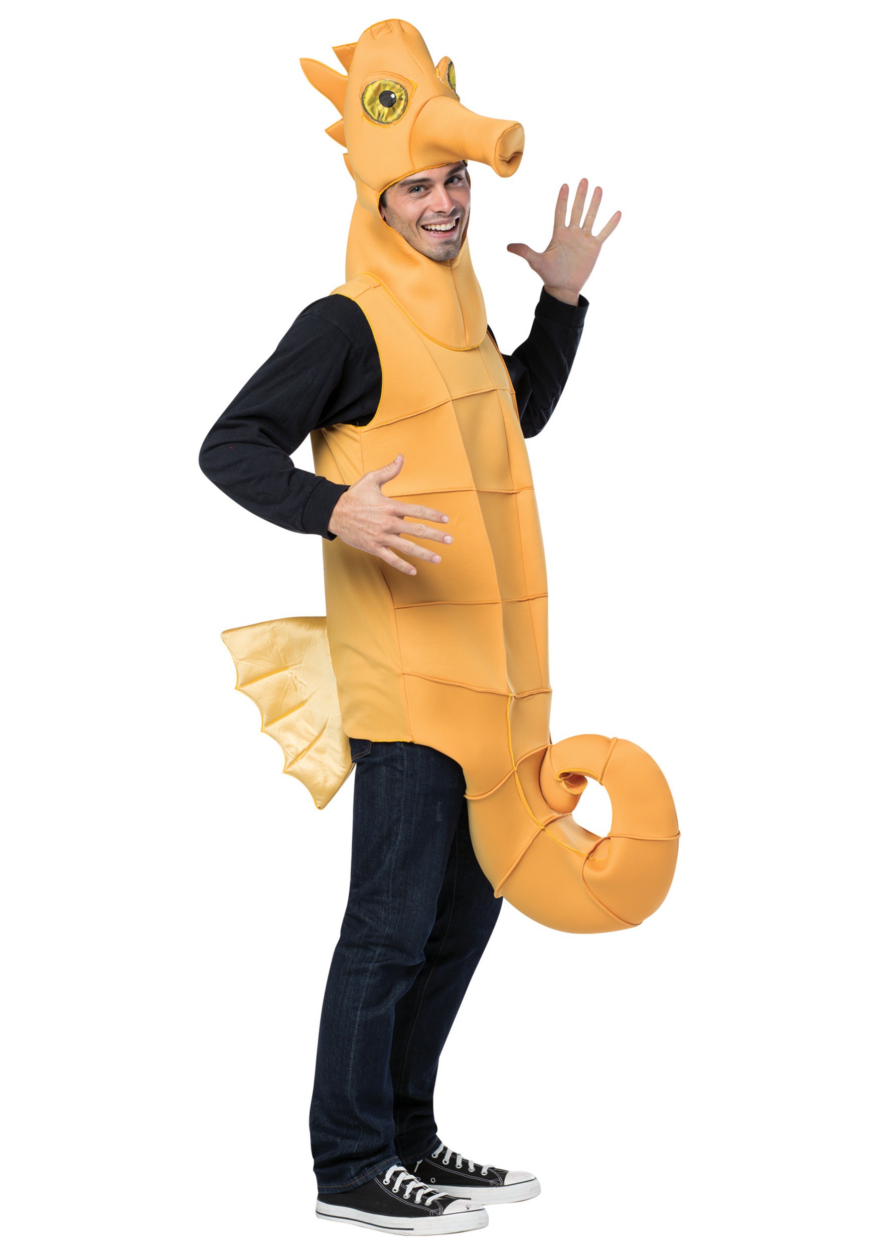 ADULT MENS LADIES SEAHORSE SEALIFE SEA HORSE COSTUME FANCY DRESS ECO OUTFIT NEW 