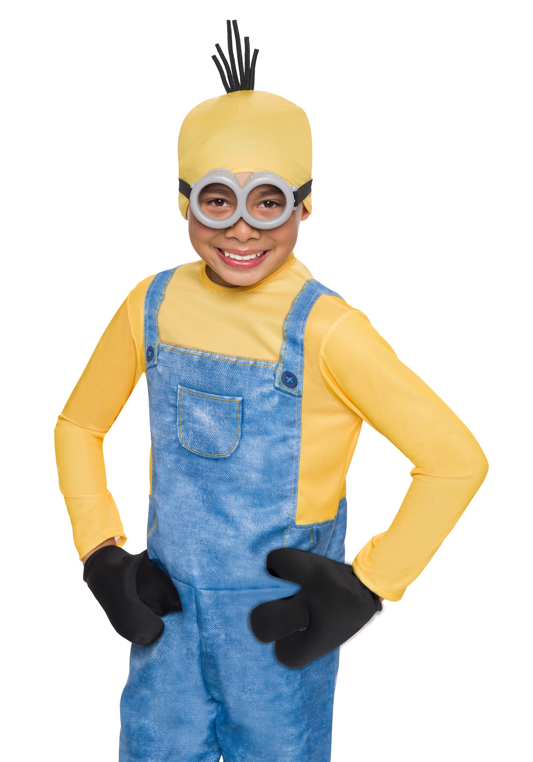 Childrens Child Round Glasses Goggles & Blue Braces Minion Fancy Dress Accessory One Size 