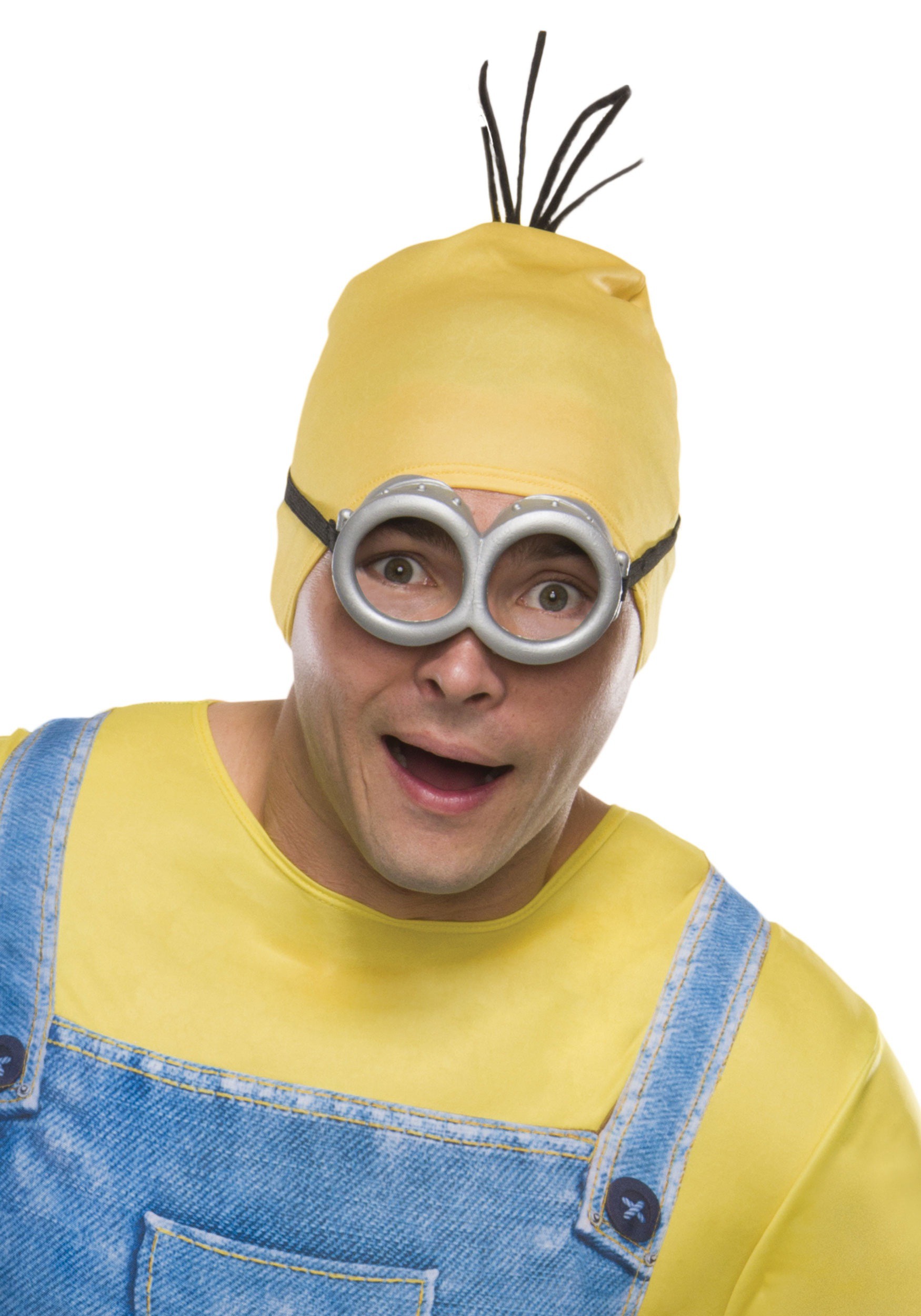 minion hat and goggles
