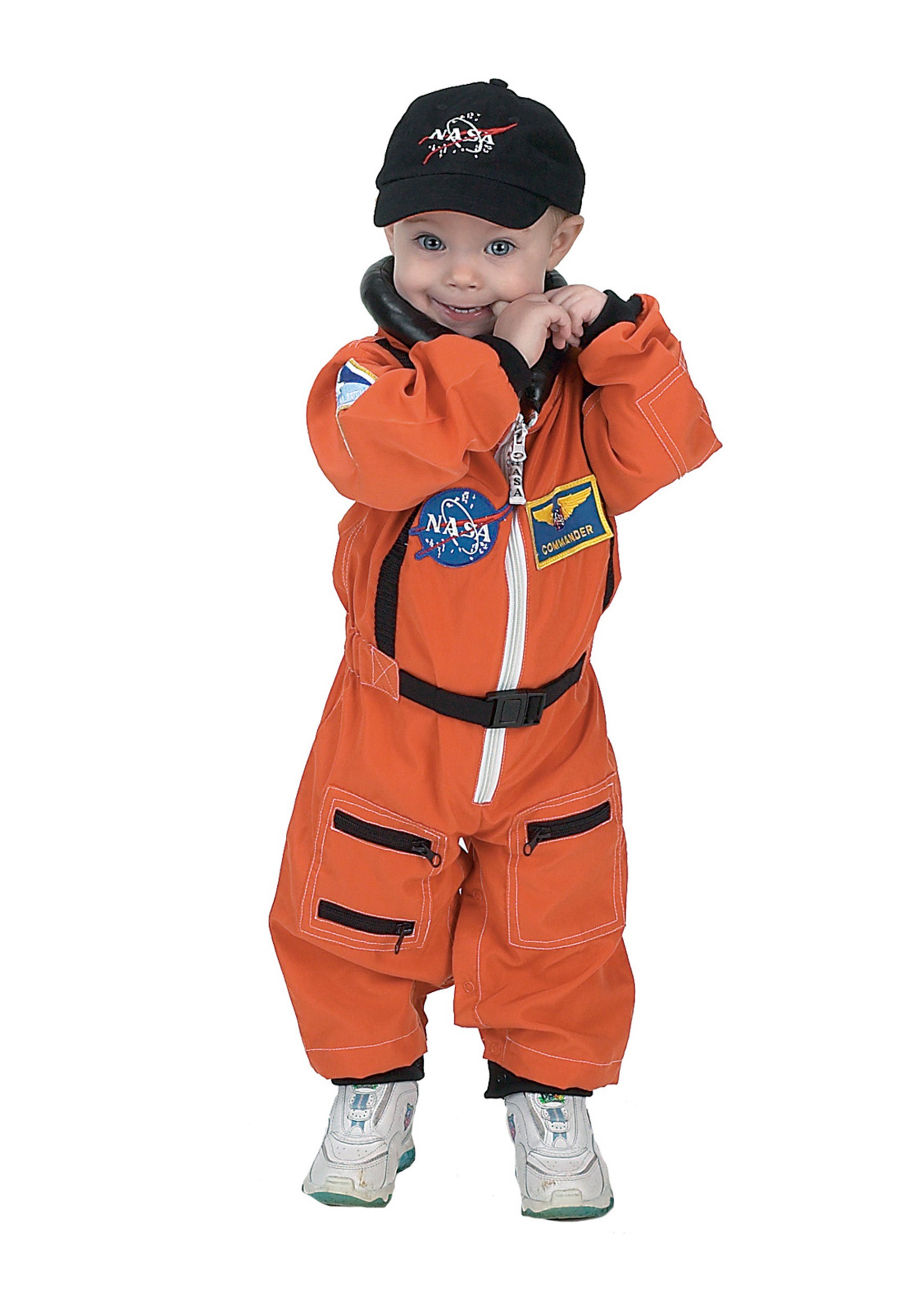 Disfraz de mameluco de astronauta naranja para niños pequeños Multicolor