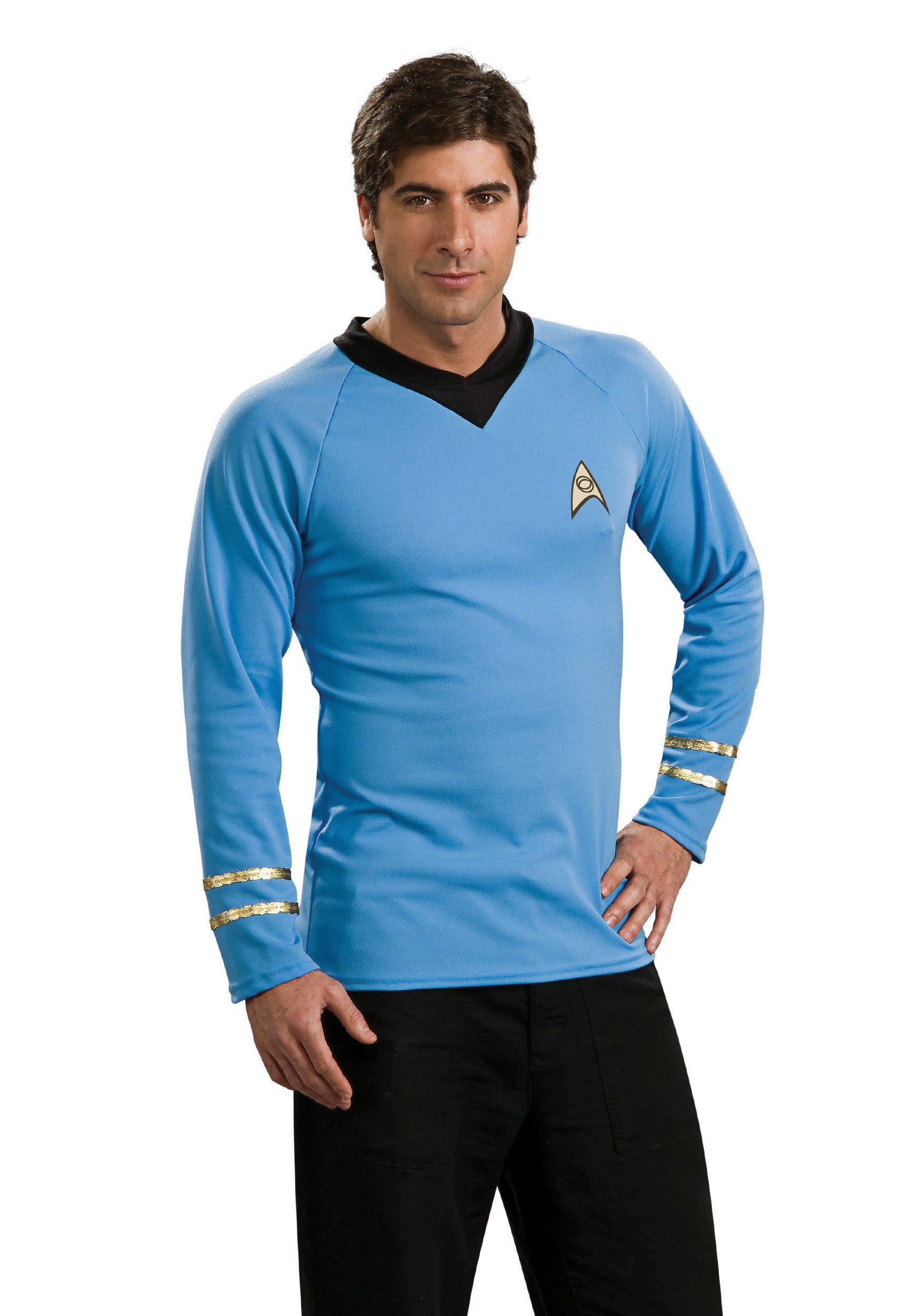 Star trek enterprise Crew uniform t-shirt hommes men mardi Gras Costume Halloween 