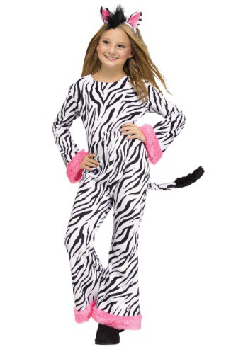 Girls Zebra Diva Costume