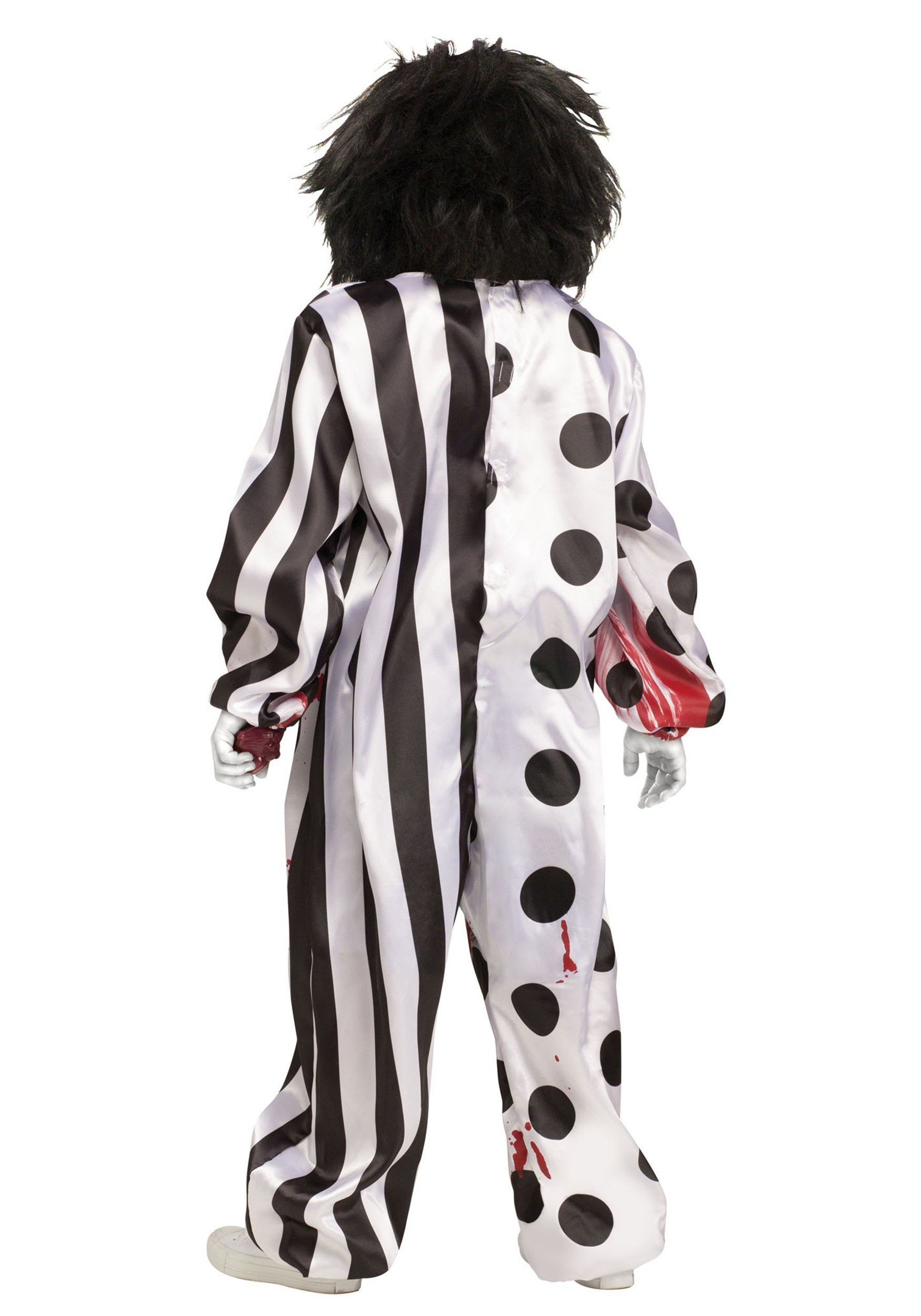 Xinxiaomeng Kids Art Clown Costume With Mask Scary Terrifying Costume Horror Killer Uniform Halloween Outfit Cosplay Props