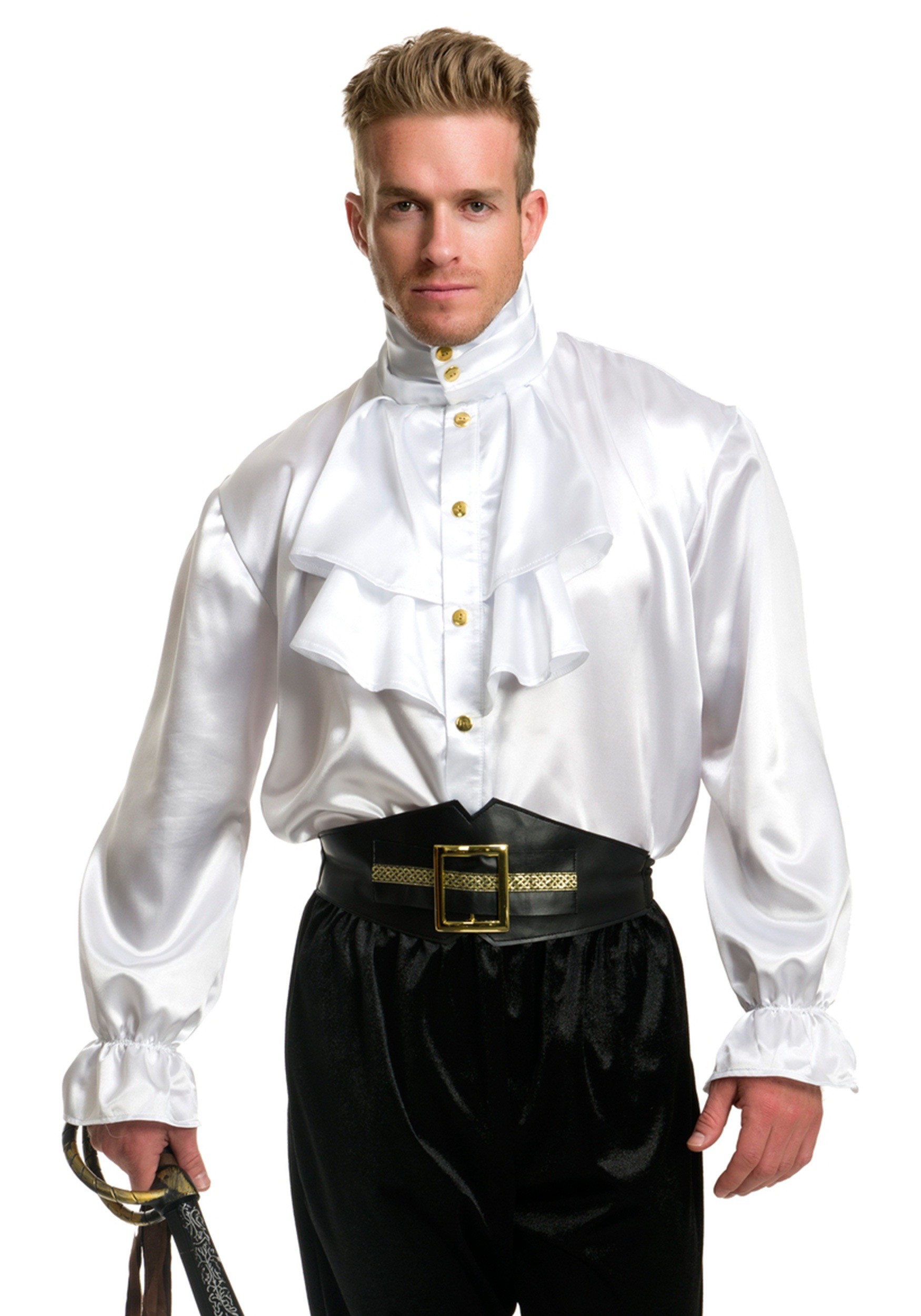 mens white pirate shirt