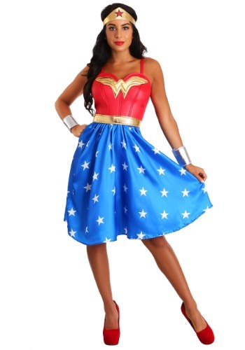 Adult Deluxe Long Dress Wonder Woman Costume