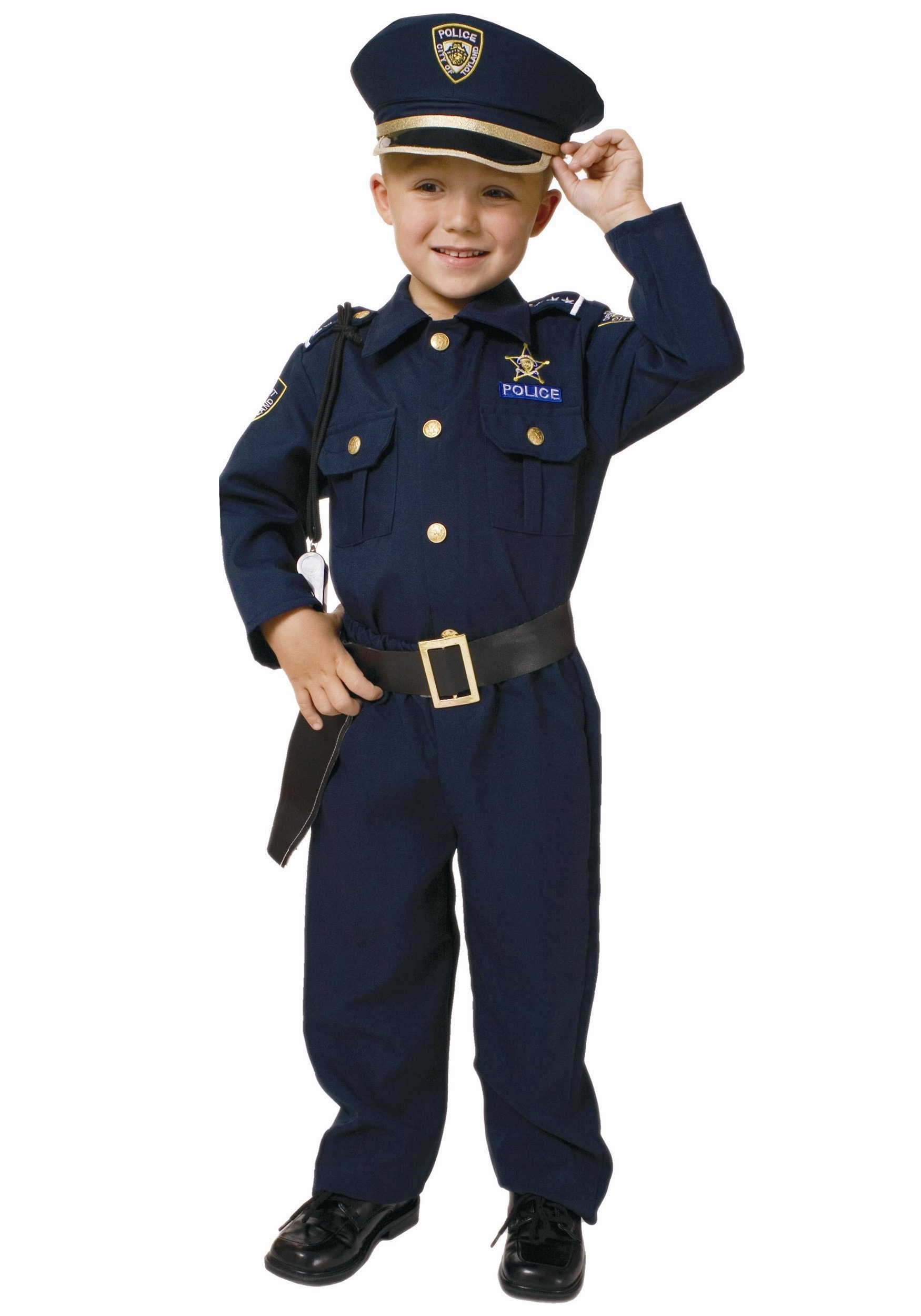 Child Deluxe Police Officer Costume -  Dress Up America, 201-M