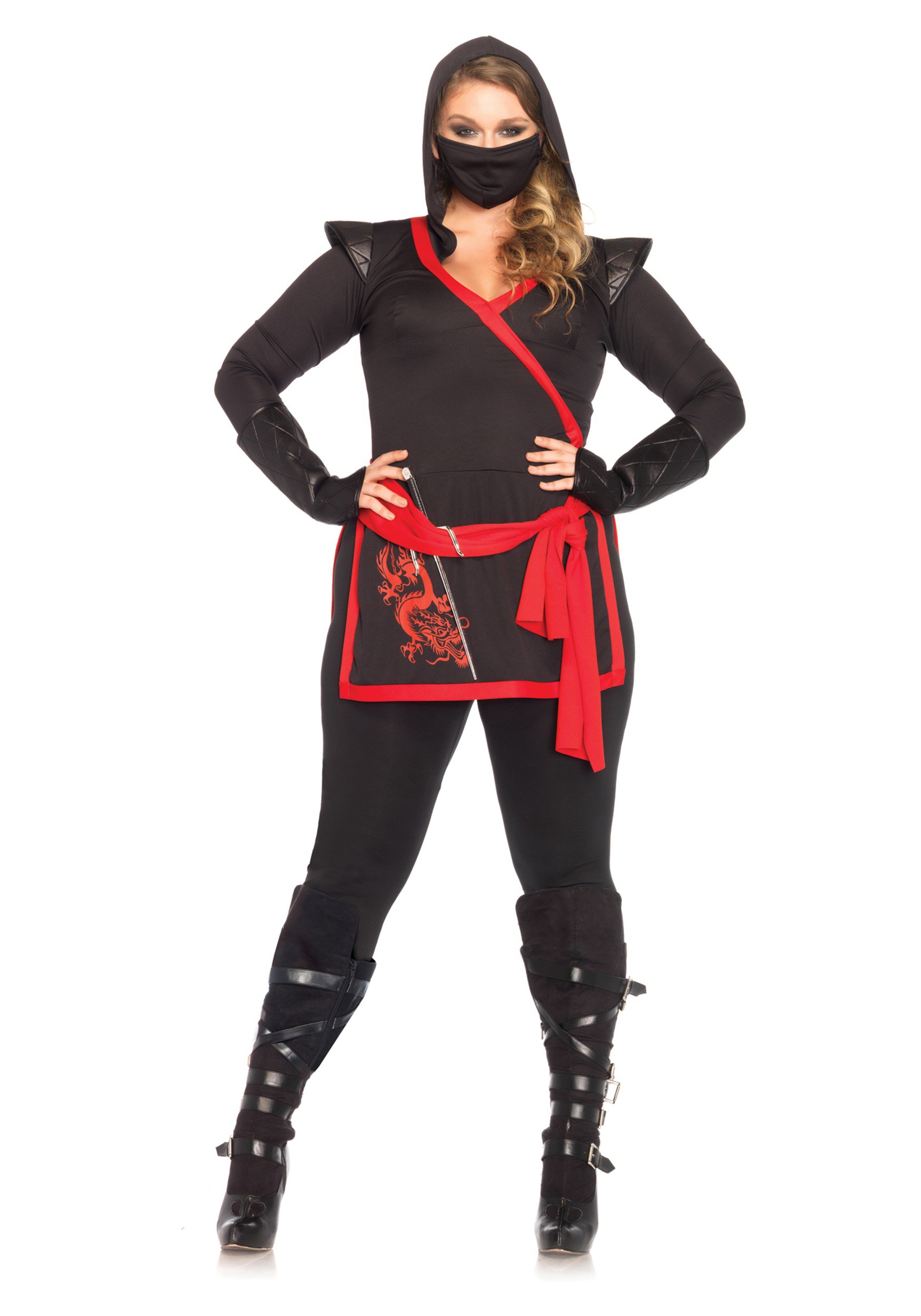 Size Ninja Assassin Costume 1X/2X 3X/4X