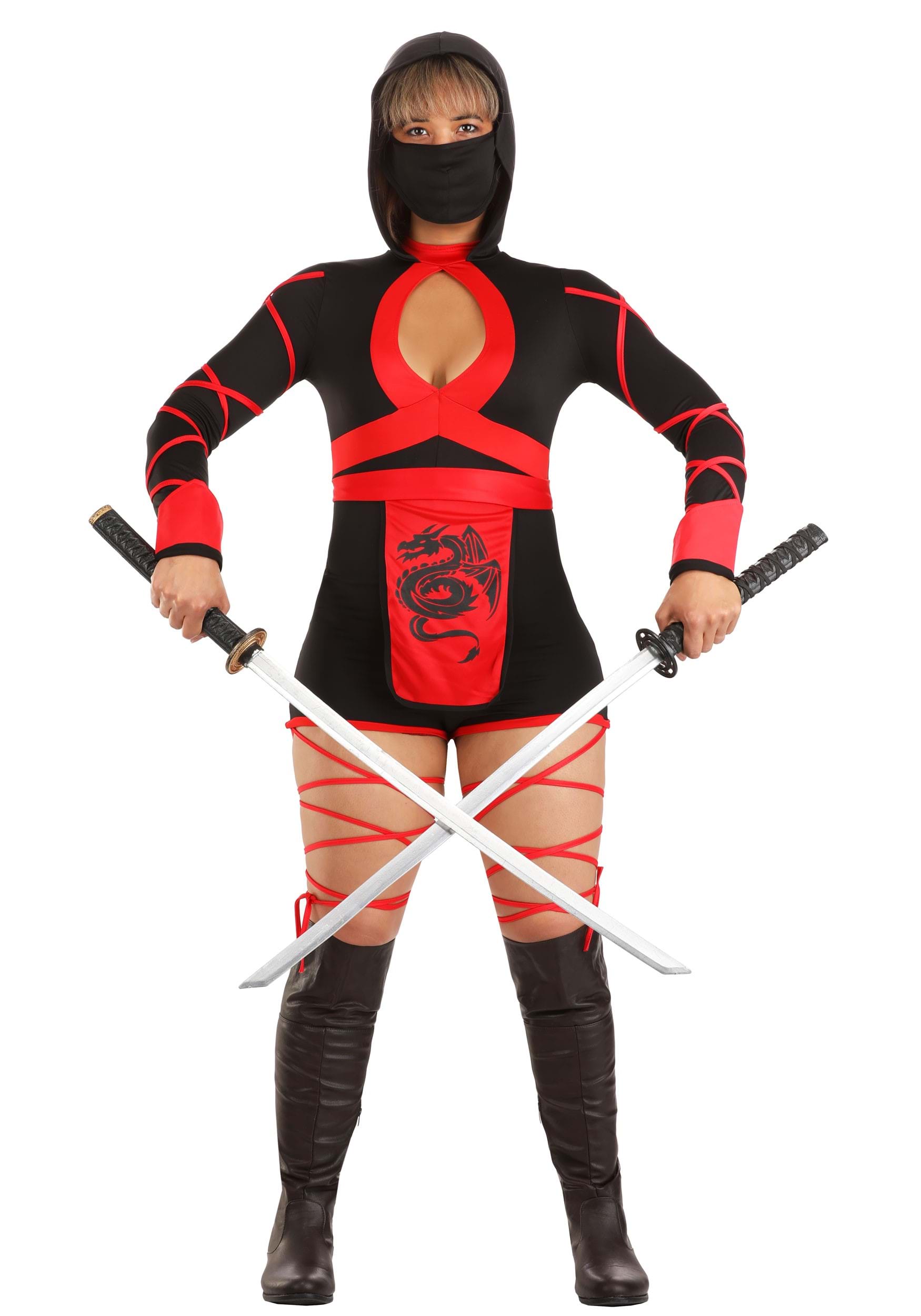 Disfraz de Ninja Dragón Femenino Multicolor