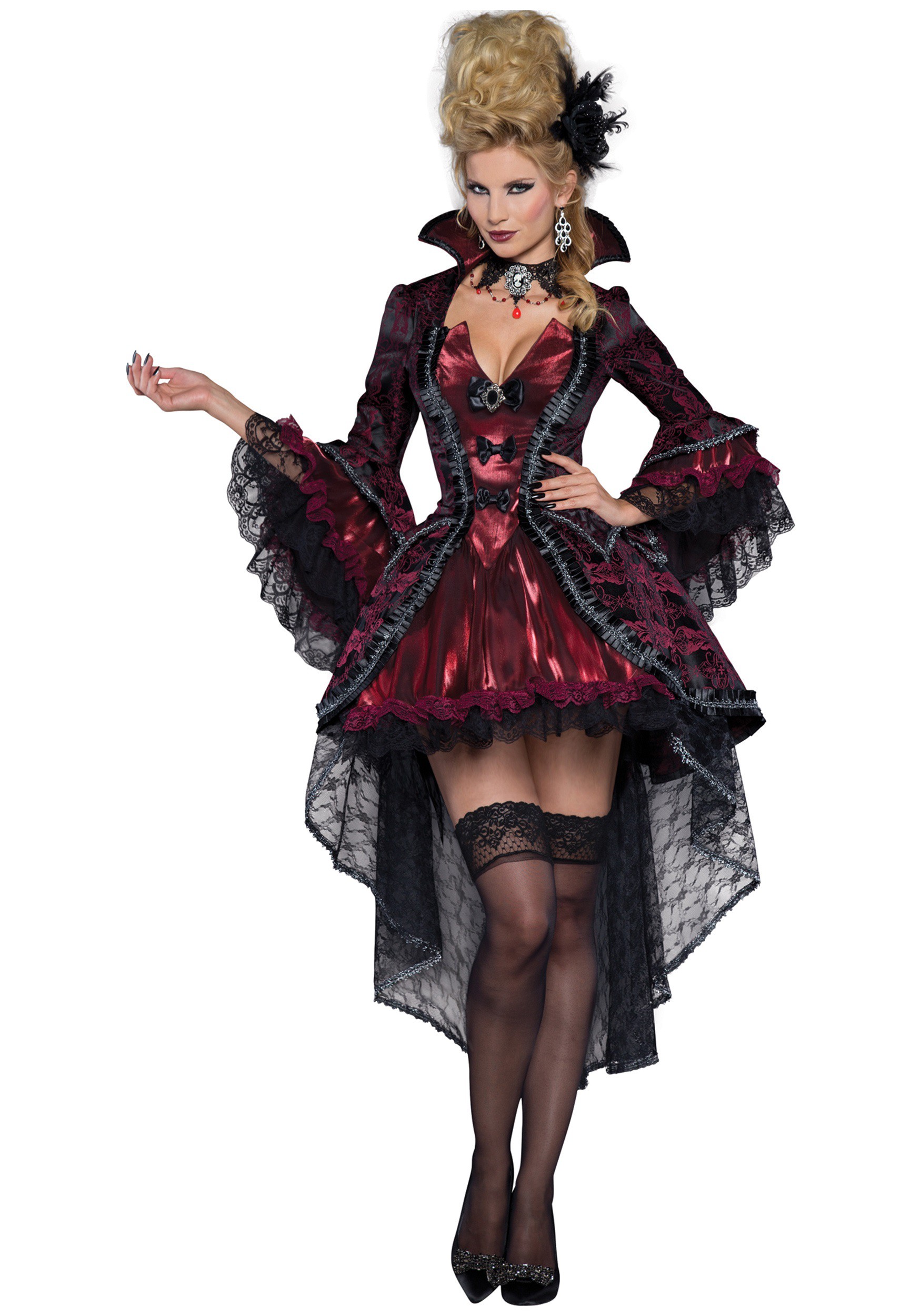 Deluxe Elegant Victorian Vampiress Costume.