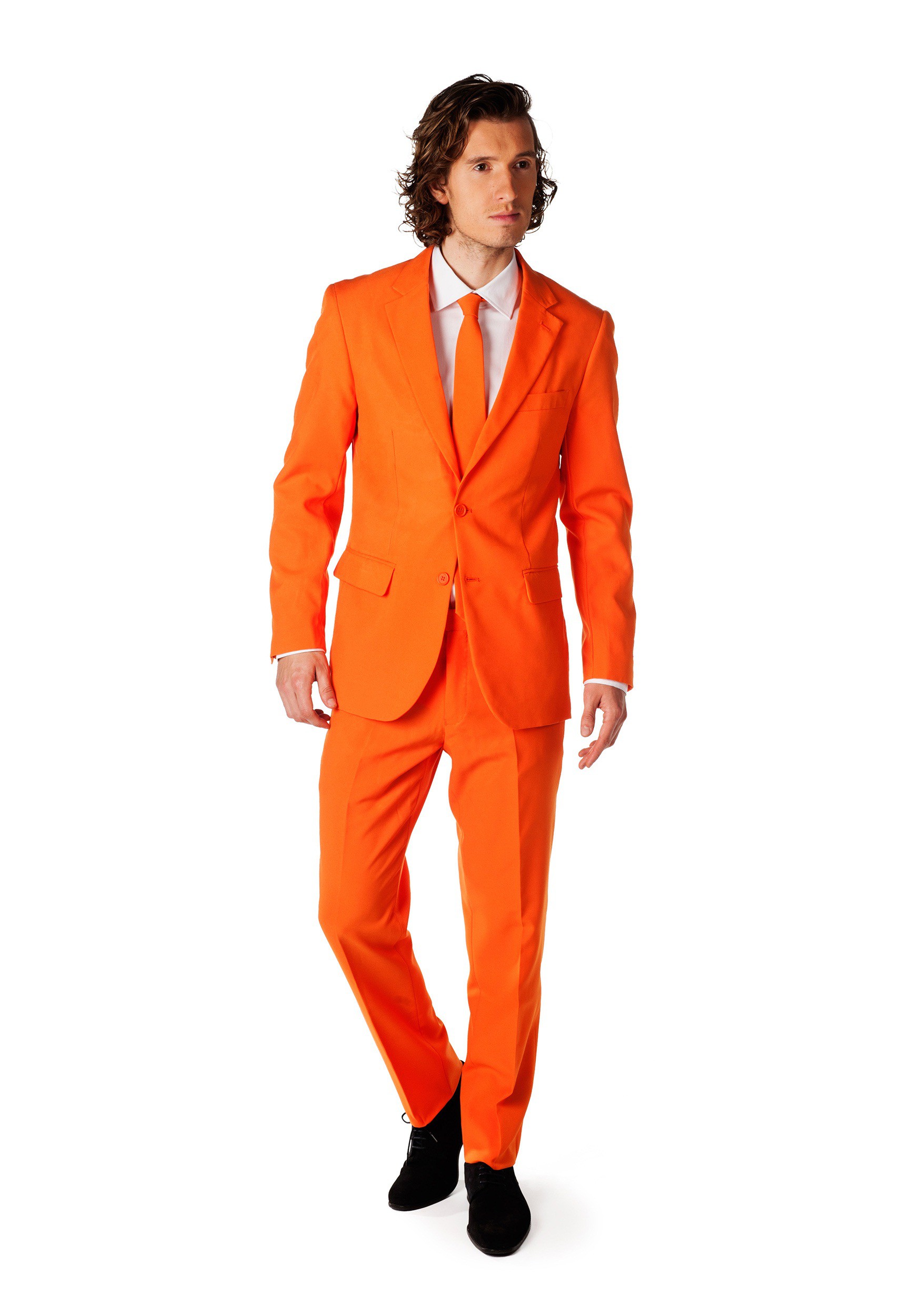 Faux Real Mens Orange Tuxedo