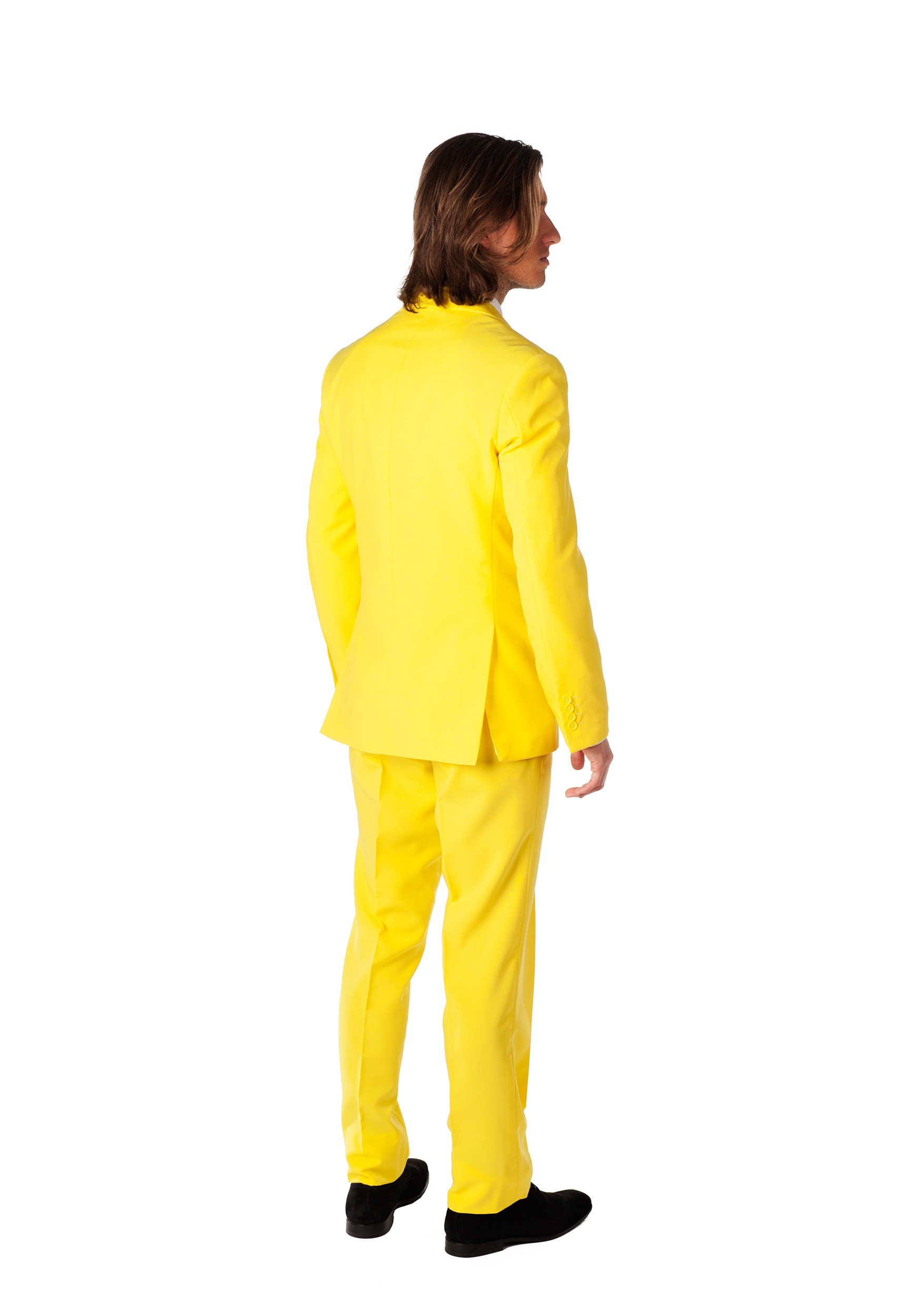 Includes Pants Full Suit OppoSuits Solid Color Party Suits for Men Yellow Fellow Jacket And Tie Abito da Uomo 