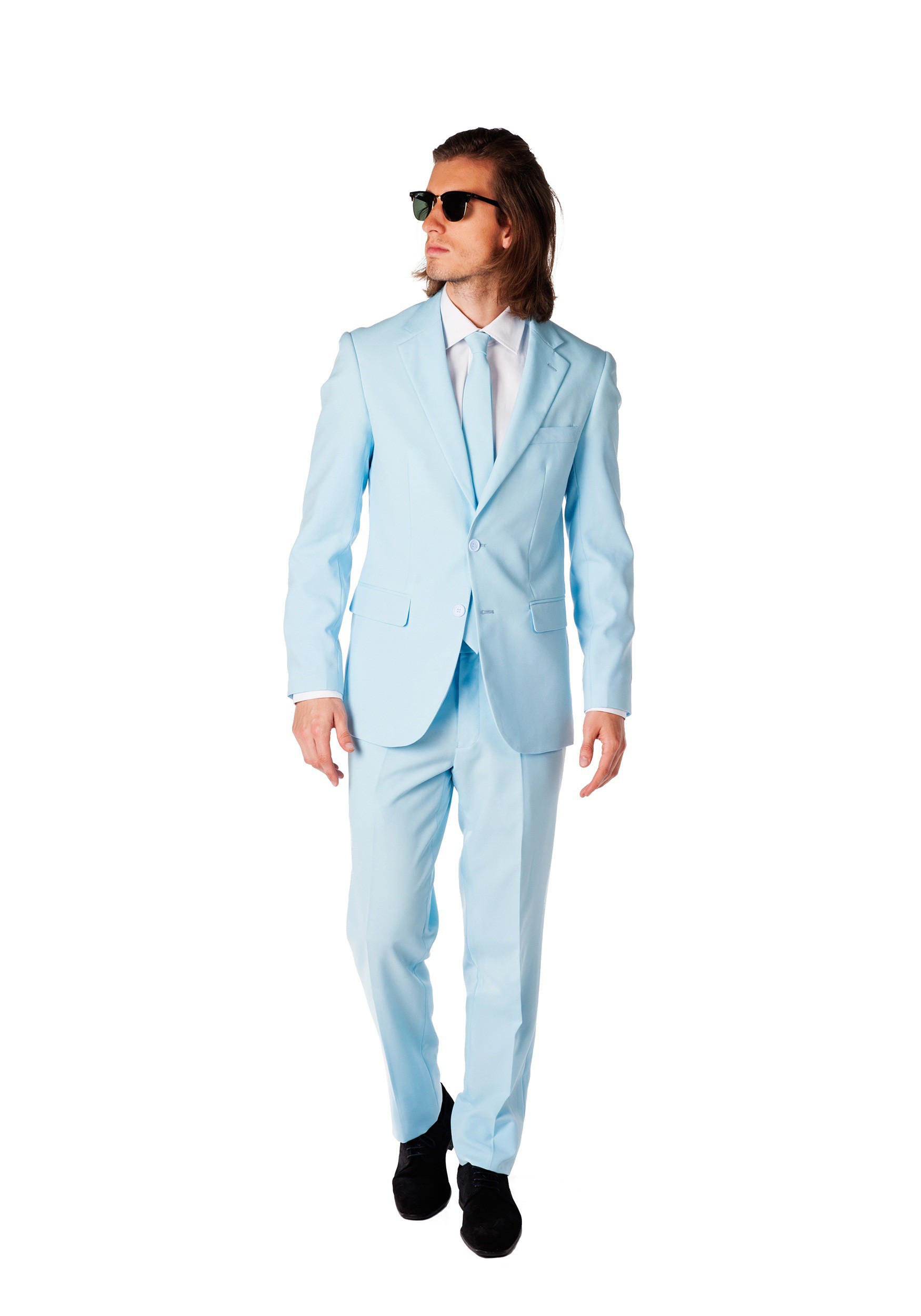 Oposición de hombres traje azul bebé Multicolor