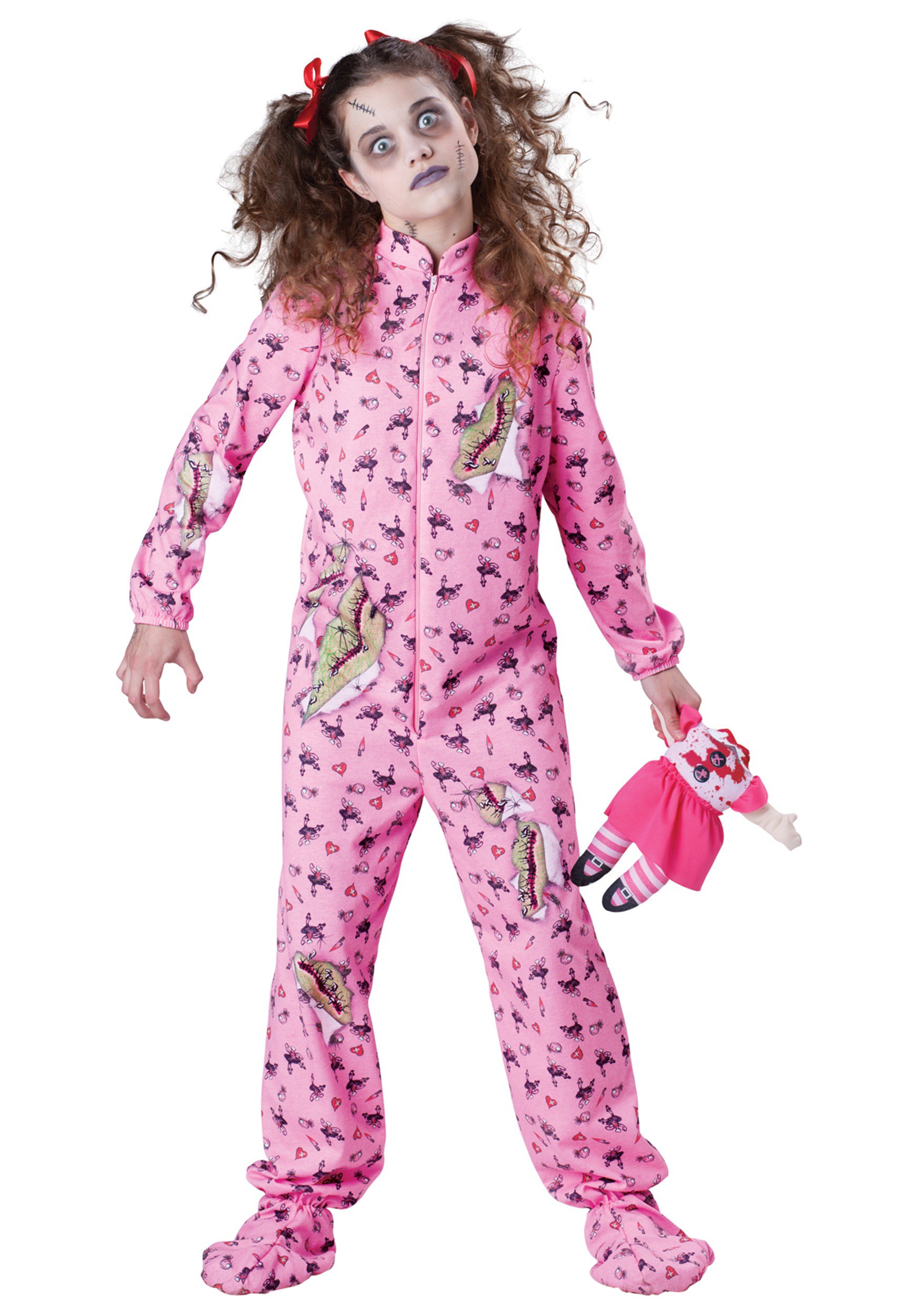 Photos - Fancy Dress Character In  Kids Zombie Girl Costume Pink 