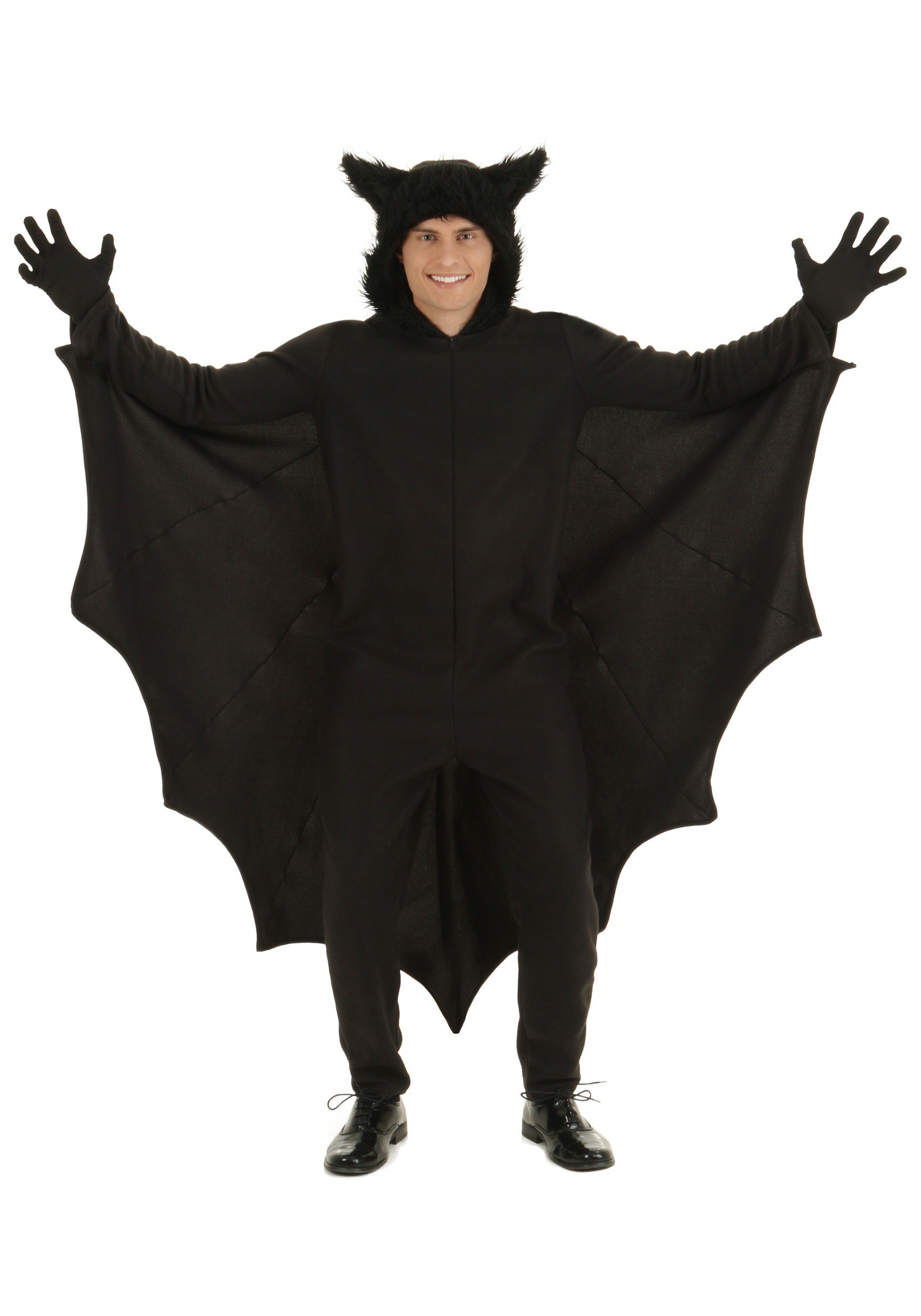 Adult Plus Size Fleece Bat Costume | Animal Costumes
