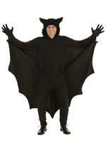 Plus Size Fleece Bat Adult Costume Alt 1