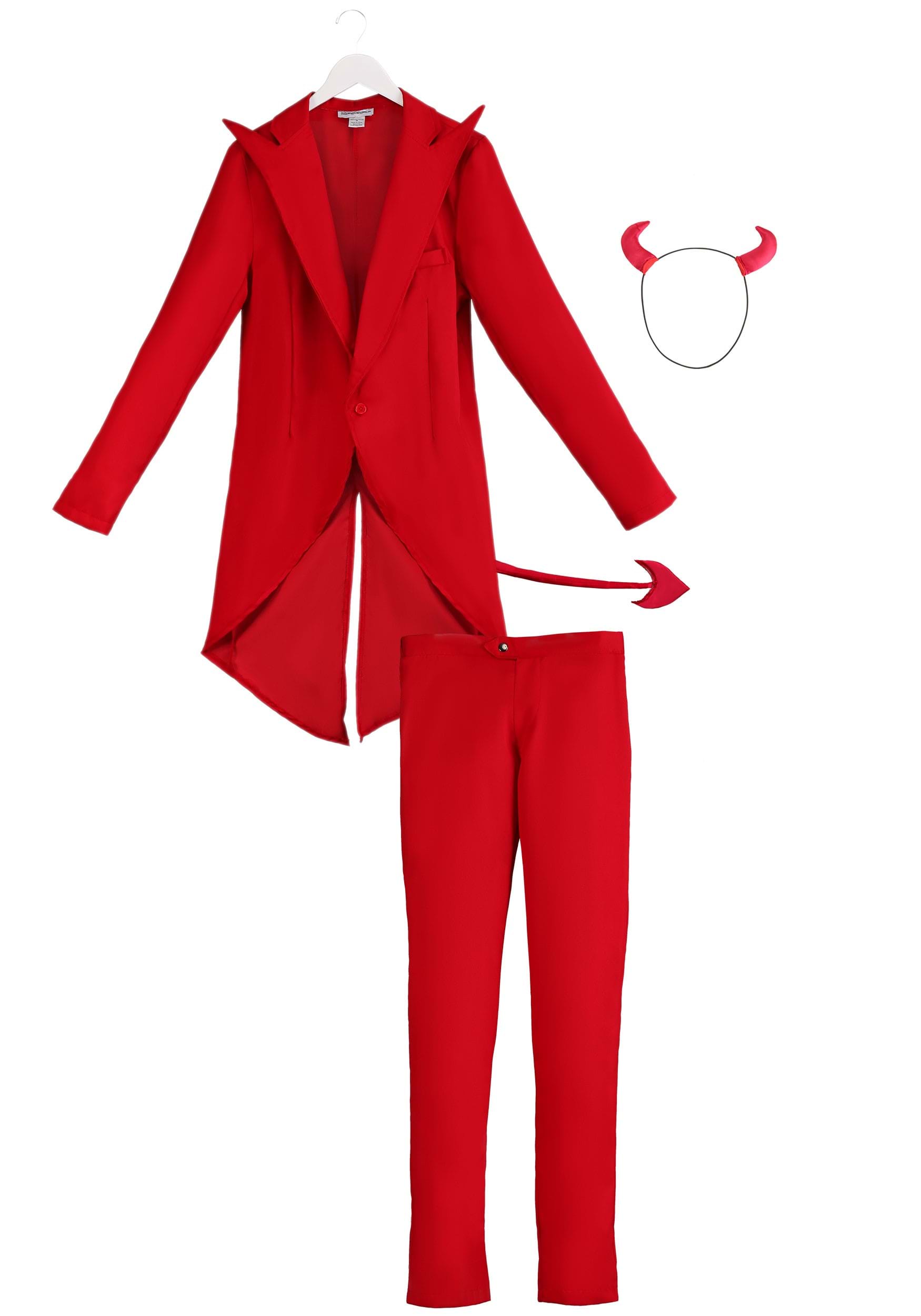 Used Details about   Adult Red Suit Devil Costume Size 3X