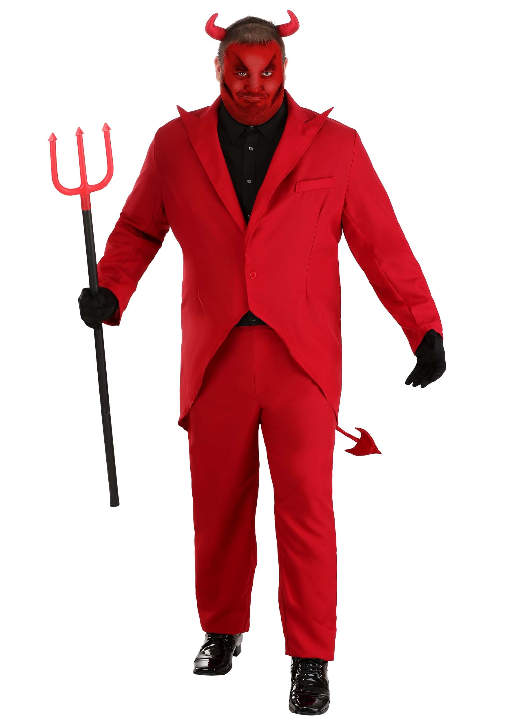 Disfraz de diablo rojo de talla grande Multicolor