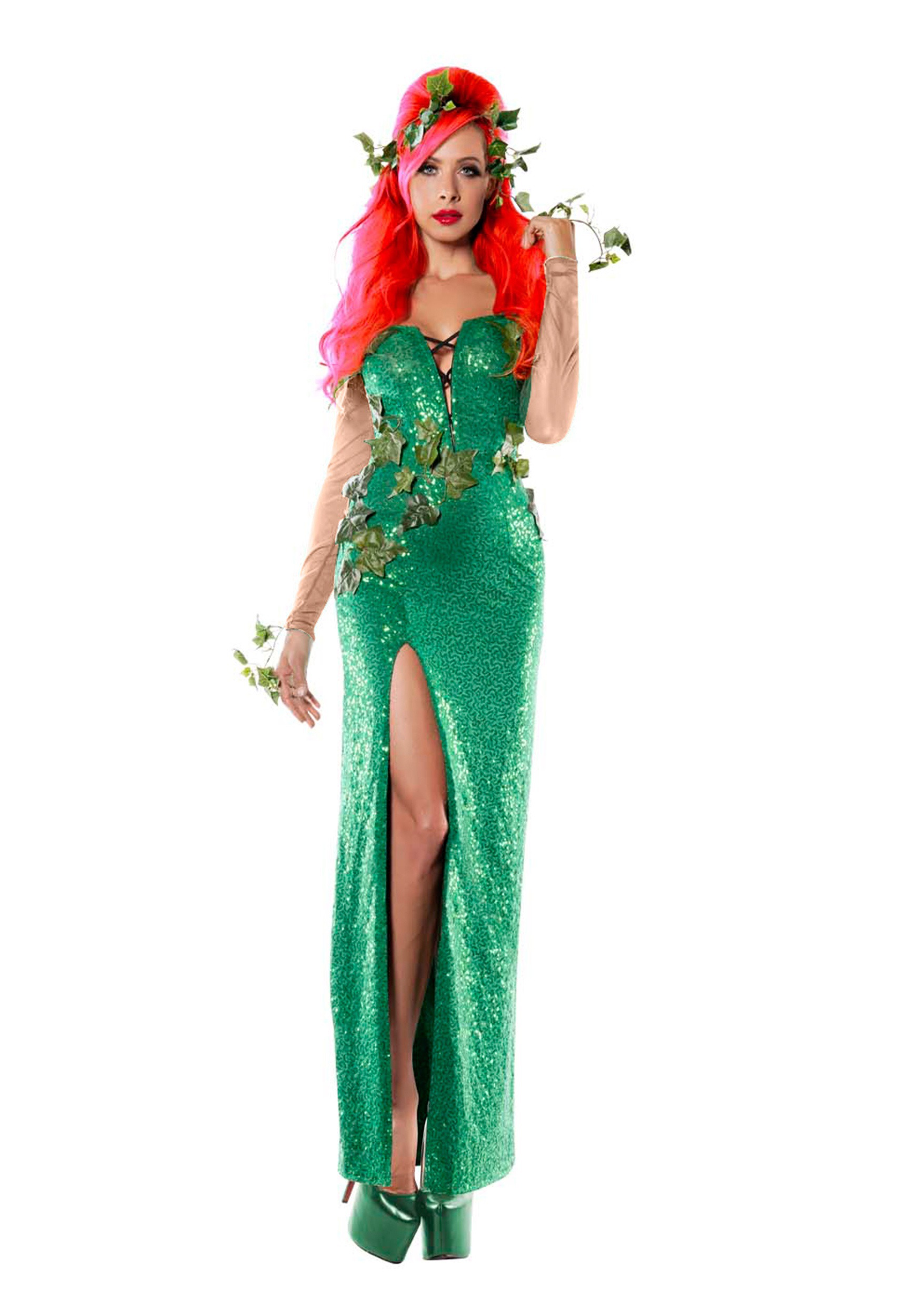 Костюмы сказочных героев. Ядовитый плющ костюм. Костюм Poison Ivy. Костюм мадам плющ. Ядовитый плющ в платье.