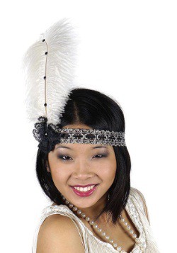 Black and Ivory Deluxe Flapper Band