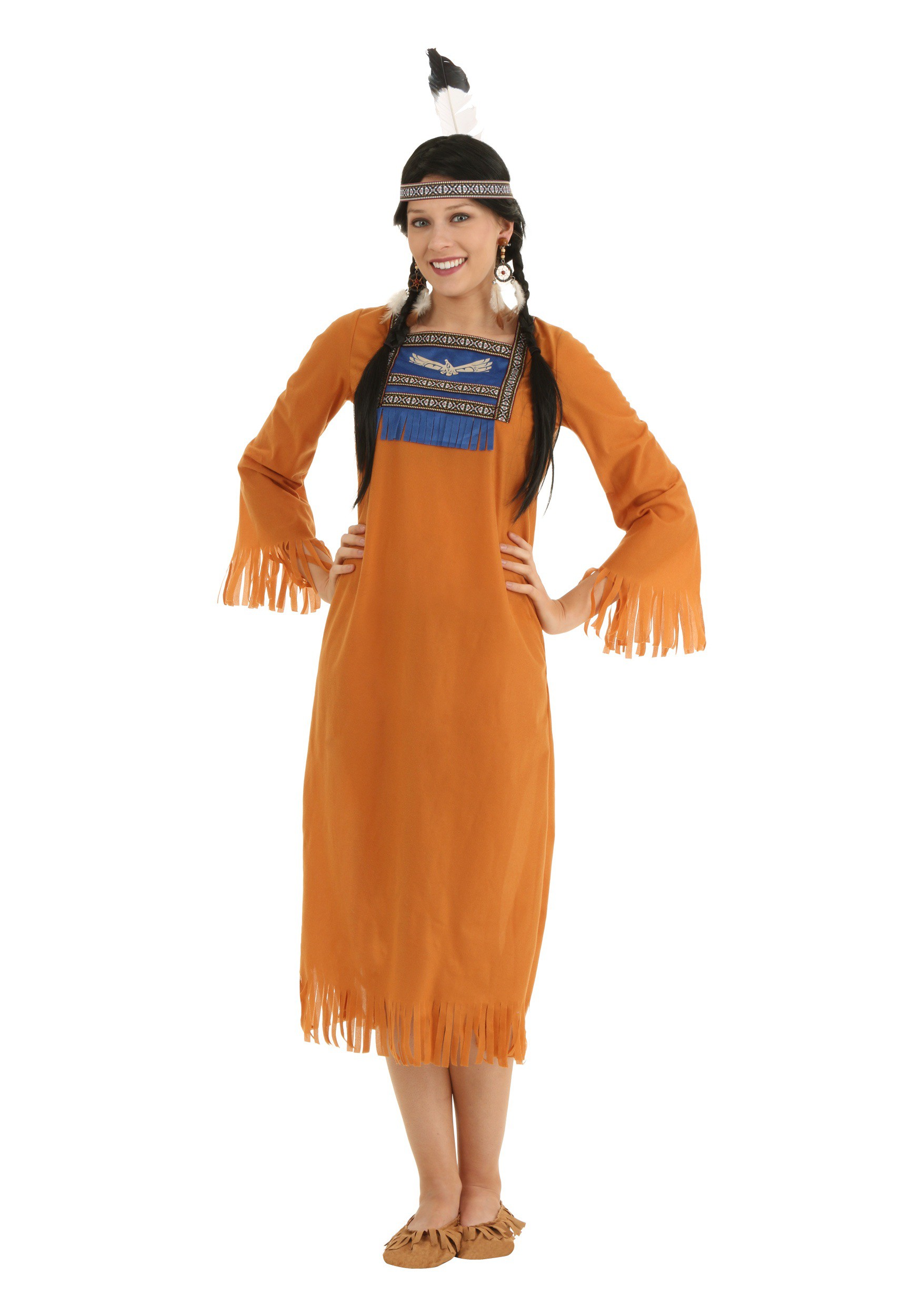This Plus Size Native Indian Dress gives you a Native American style! 