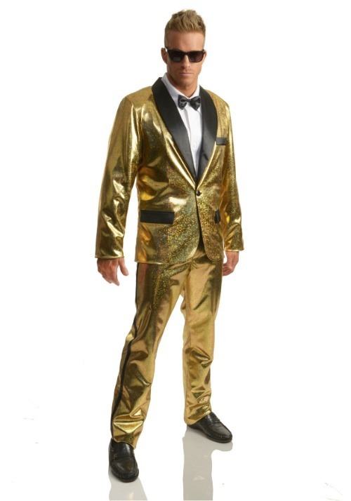 Men's Gold Disco Ball Tuxedo Costume
