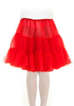 Child Red Knee Length Crinoline