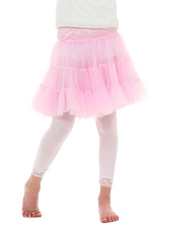 Child Pink Knee Length Crinoline Update Main