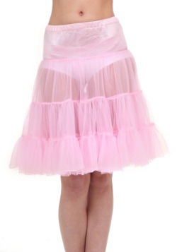 Plus Size Pink Knee Length Crinoline