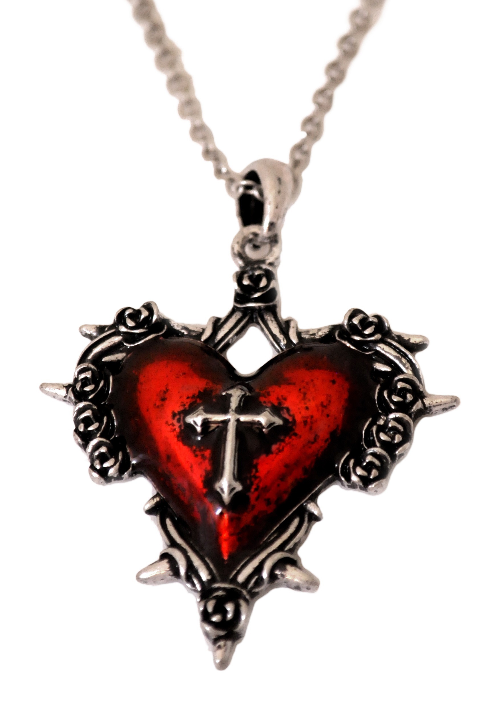 Heart Necklace w/ Cross