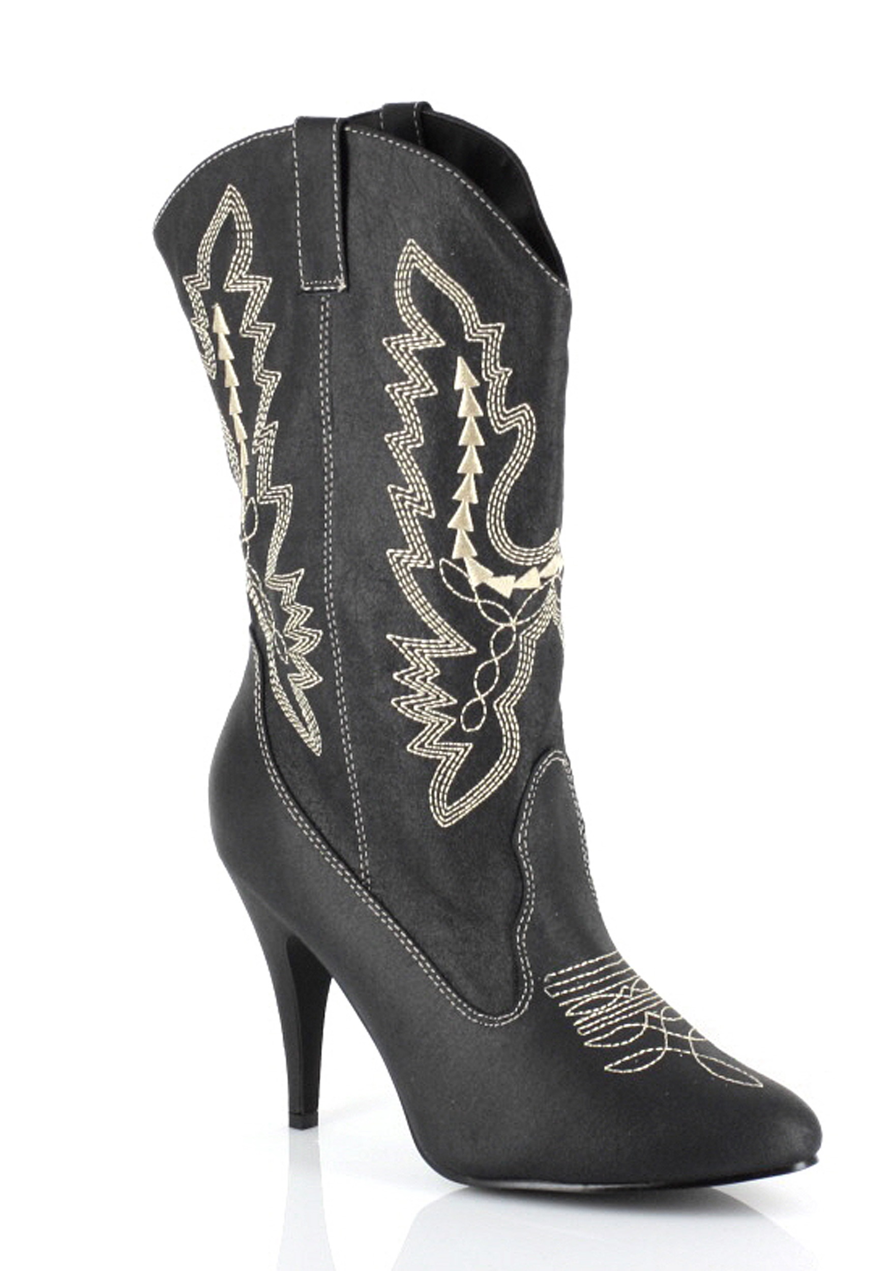 white and black cowboy boots