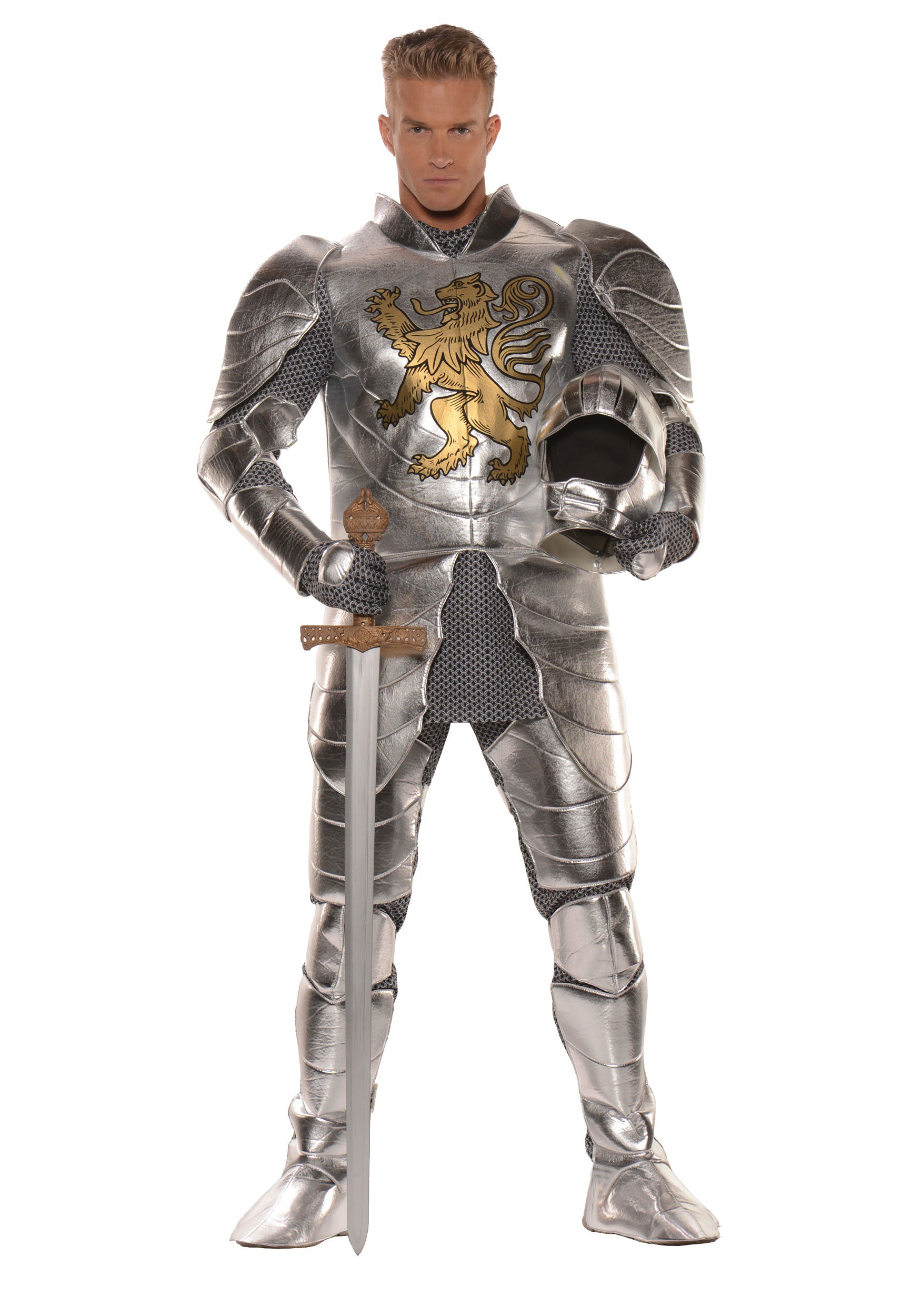 Photos - Fancy Dress Knight Underwraps  in Shining Armor Men's Costume Gray 