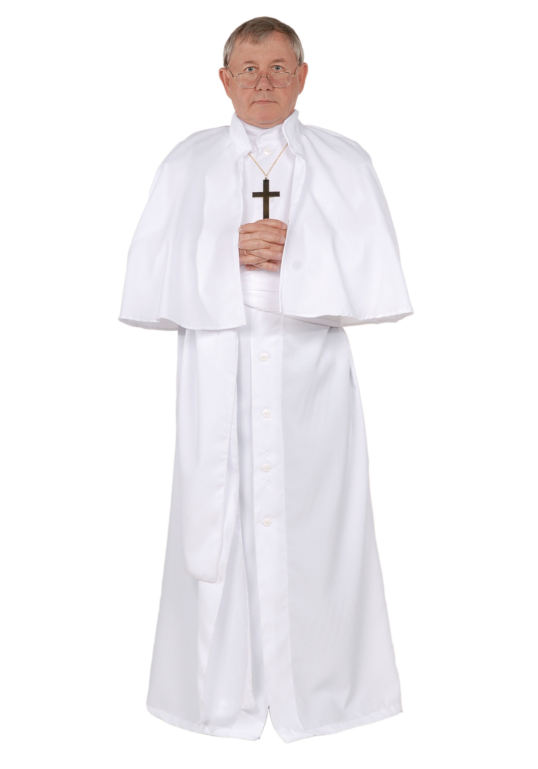 Disfraz de Pope de talla grande para hombres Multicolor