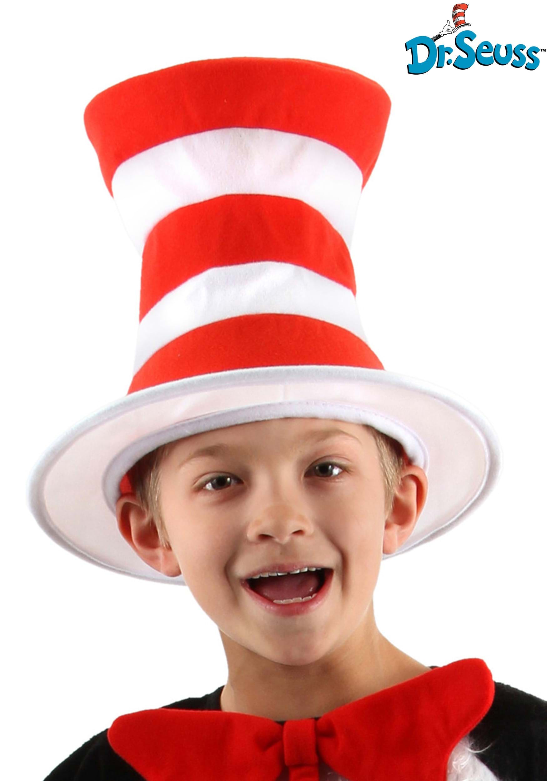 Dr. Seuss Cat In The Hat Costume Kit For Kids - Official Licensed Hat, Bow Tie & Mittens Set