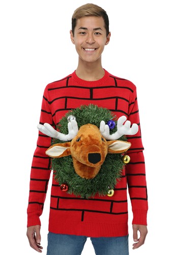 Reindeer Head Ugly Christmas Sweater for Adults | Christmas Sweaters