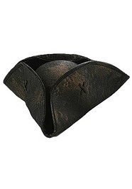 Adult Caribbean Pirate Black Costume Hat Pirate Accessories