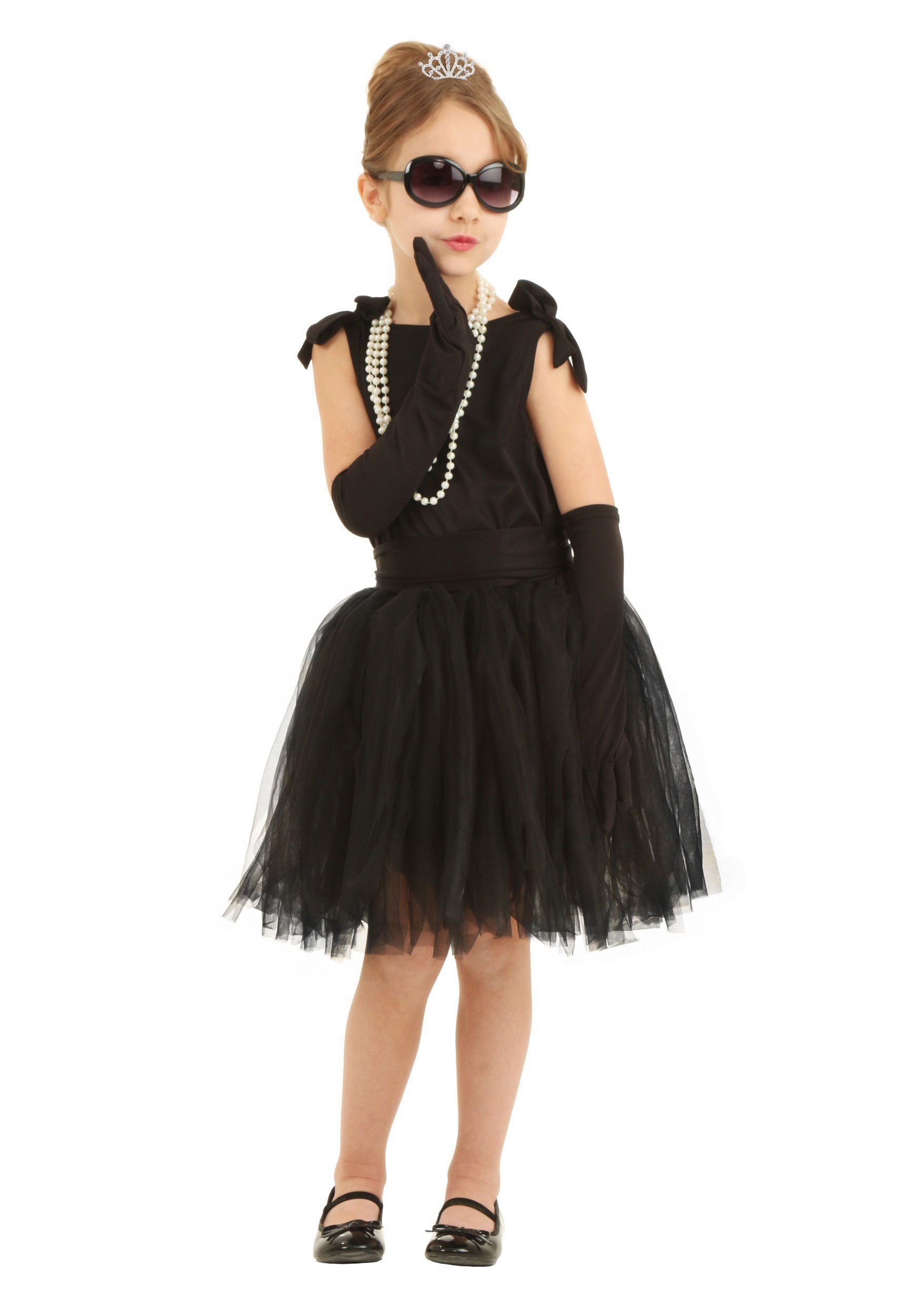 Photos - Fancy Dress FUN Costumes Breakfast at Tiffany's Holly Golightly Child Costume Black