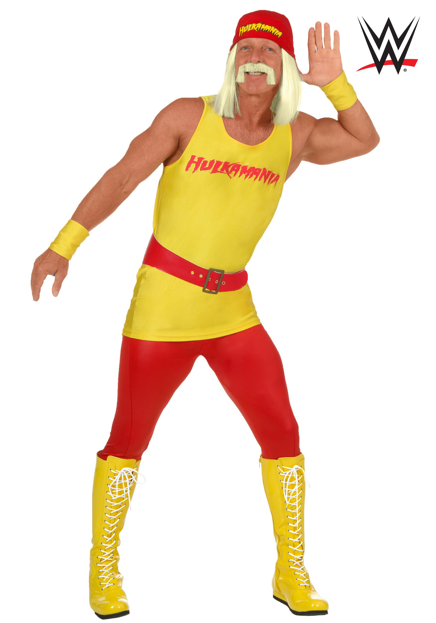 Disfraz de Hulk Hogan de talla grande para hombres Multicolor