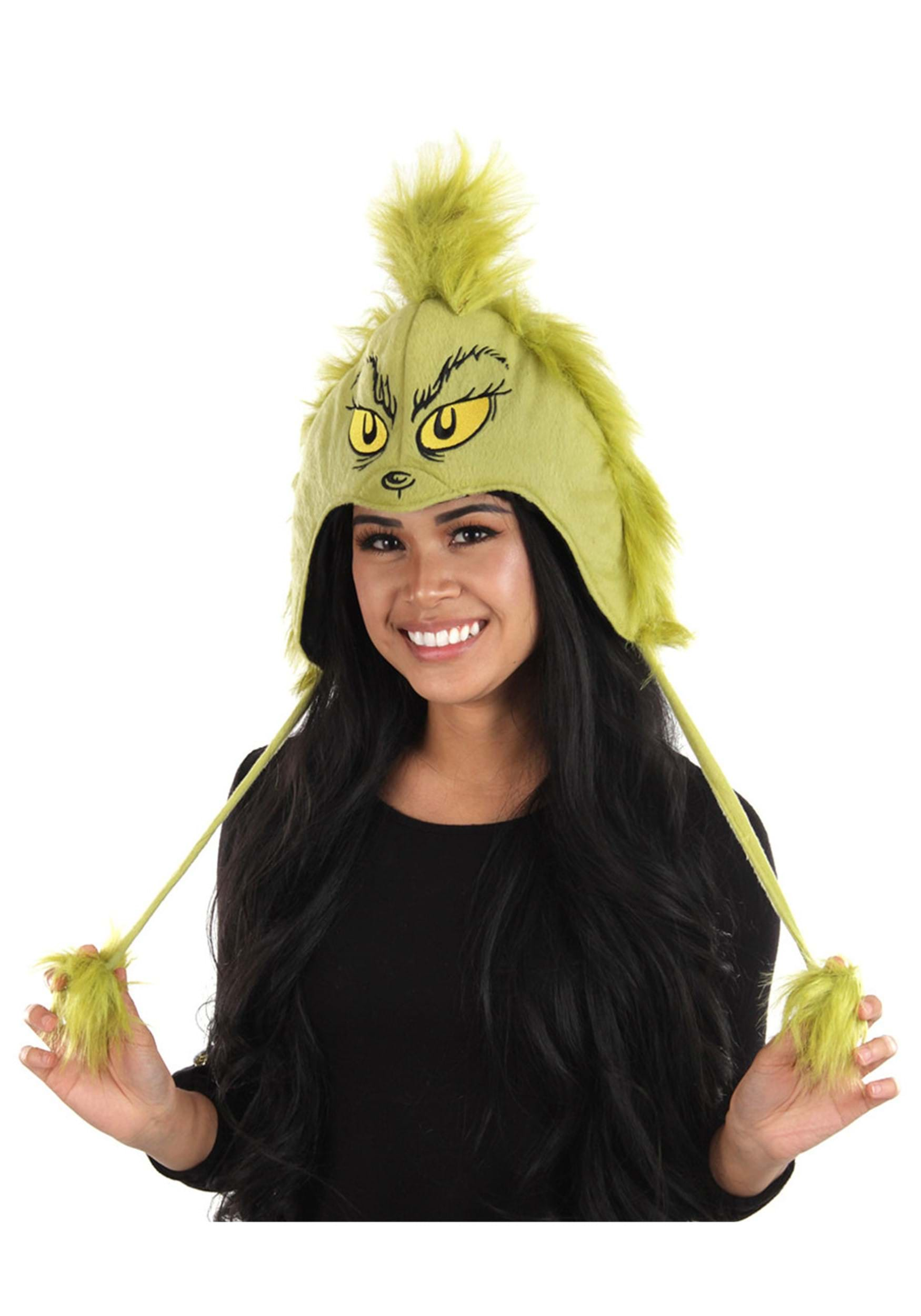 Deluxe Grinch Hoodie Hat - Grinch Accessories, Holiday Costume Ideas