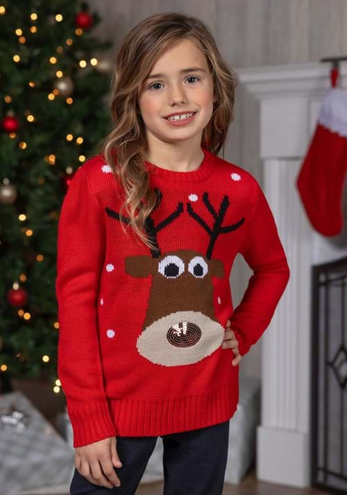 Child Reindeer Ugly Christmas Sweater | Kid's Holiday Sweaters