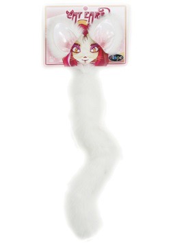 White Cat Ears and Tail