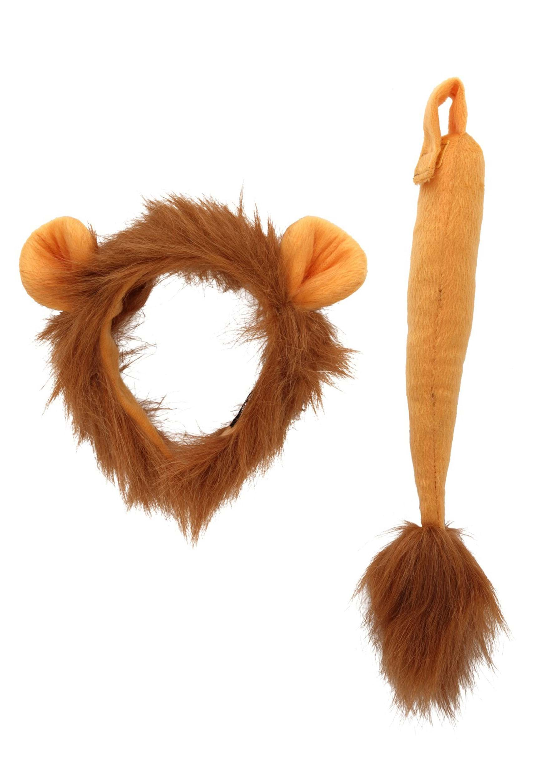 Lion Ears And Tail Accessory Kit , Simple Last-Minute Halloween Costumes