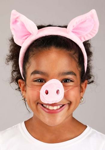 Pink Pig Costume Nose, Ears and Tail Accessory Set | Pig Accessories