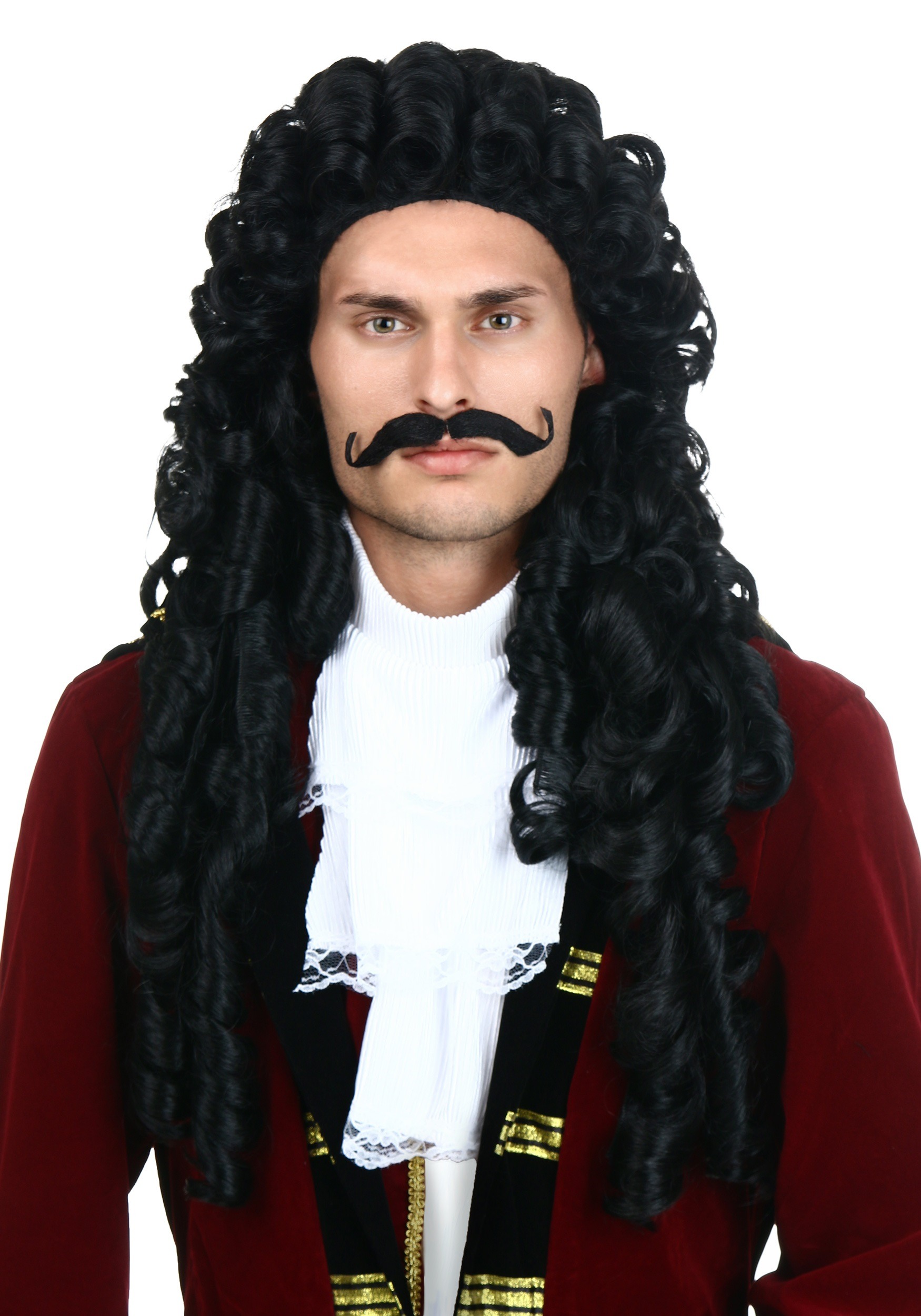 Pirate-Buccaneer-Muscateer-Captain Hook WIG & MOUSTACHE SET 
