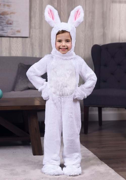 Open Face White Bunny Toddler Costume | Snow Bunny Costume