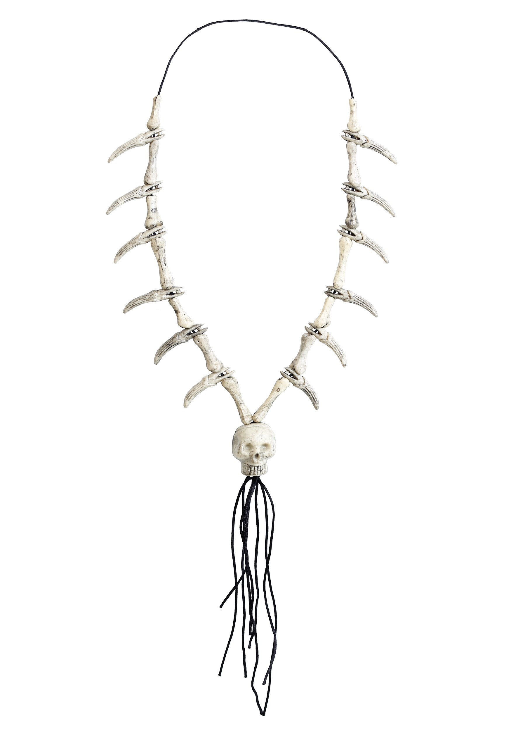 Adult Faux Ivory Necklace With Skull Pendant , Voodoo Accessories